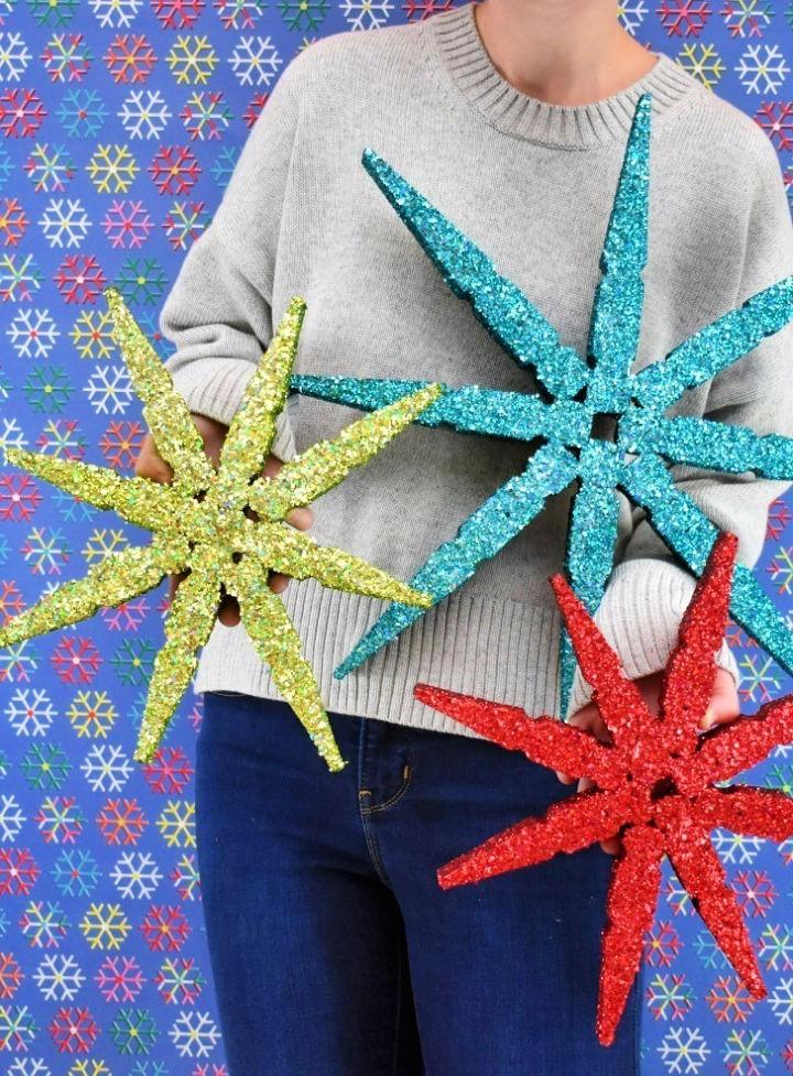 Giant DIY Clothespin Snowflake