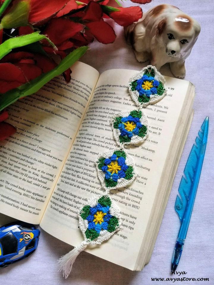 Granny Square Crochet Bookmark