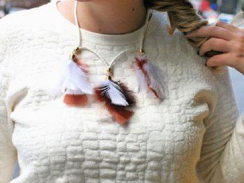 Homemade Feather Necklace