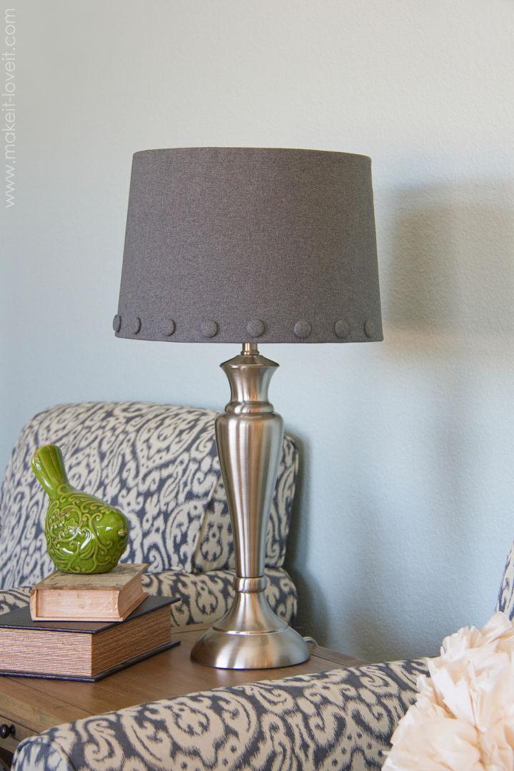 Lamp Shade with Cover Buttons