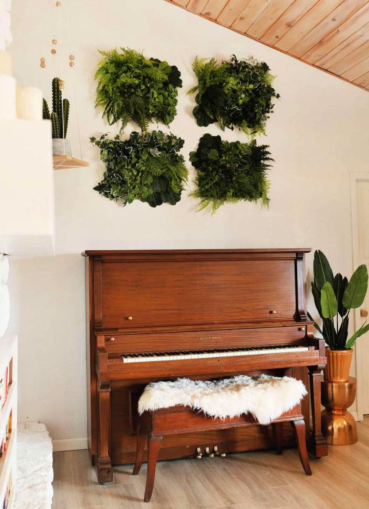 Living Wall Art from Artificial Plants