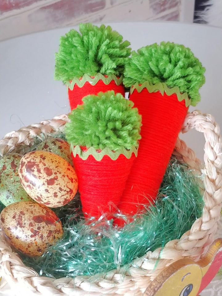 Make a Yarn Carrot Cones