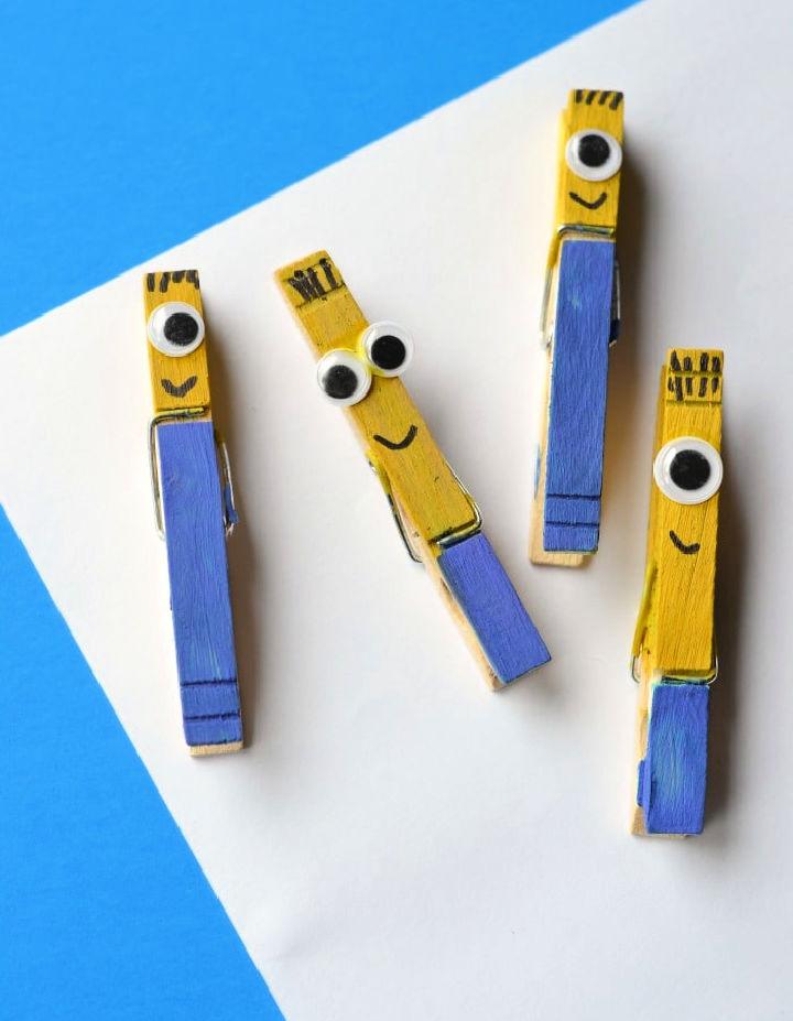 Minion Clothespin Craft for Kids
