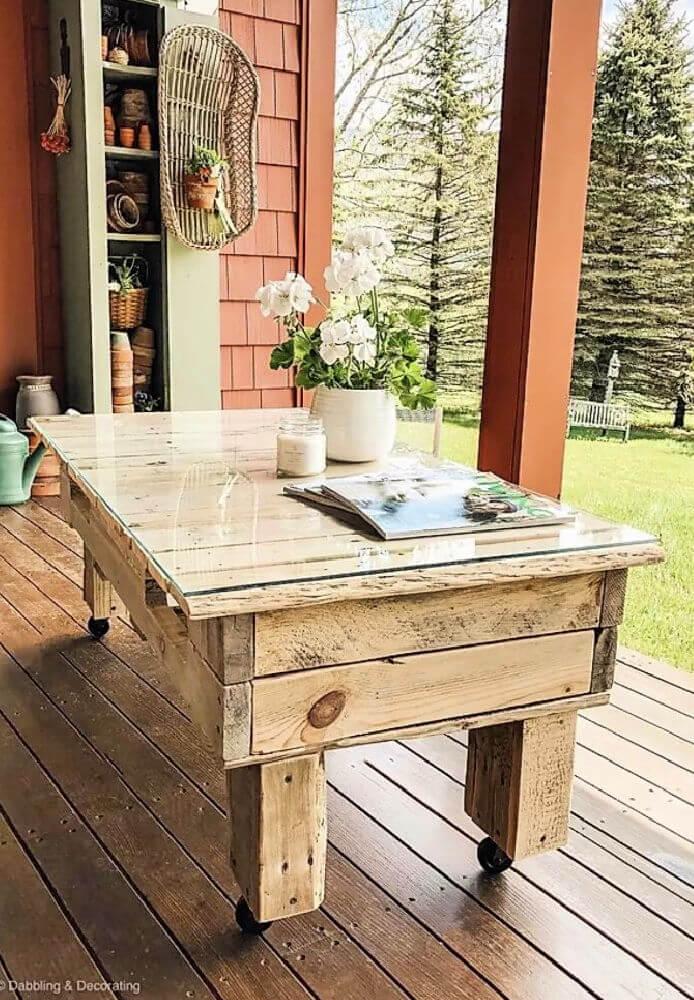Mobile Pallet Coffee Table