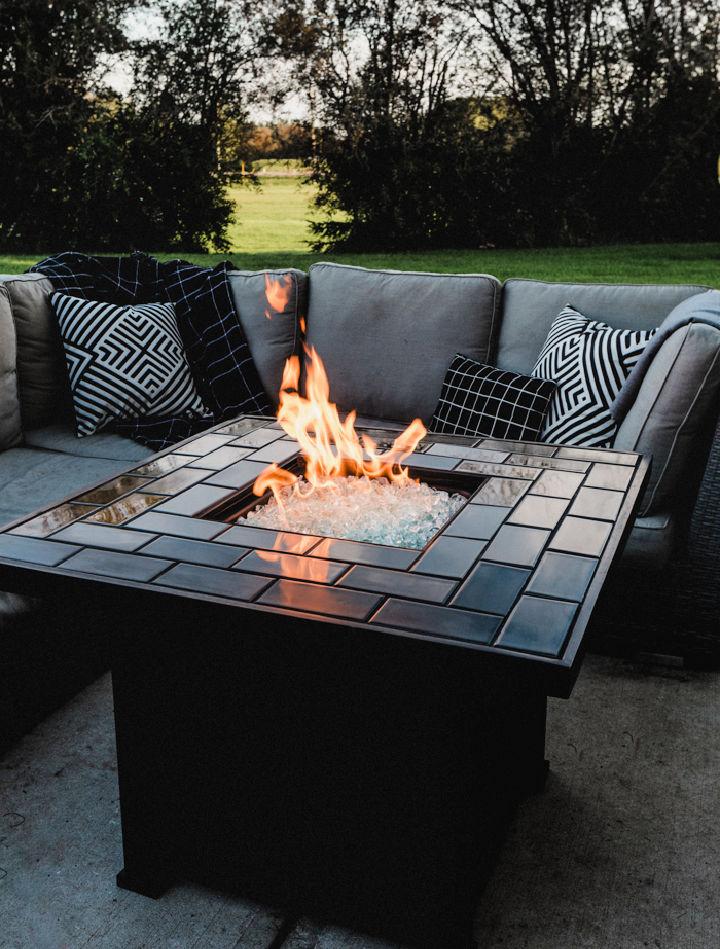 Modern Fire Pit with Tile