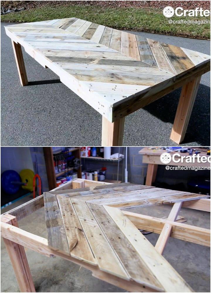 Outdoor Dining Table from Pallet Wood 1