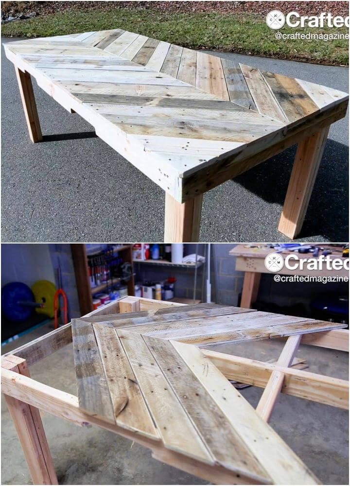 Outdoor Dining Table from Pallet Wood