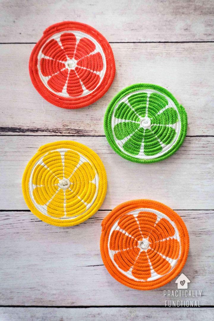 Painted Rope Coasters