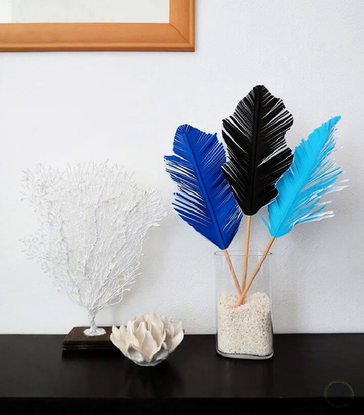 Paper Feather Vase