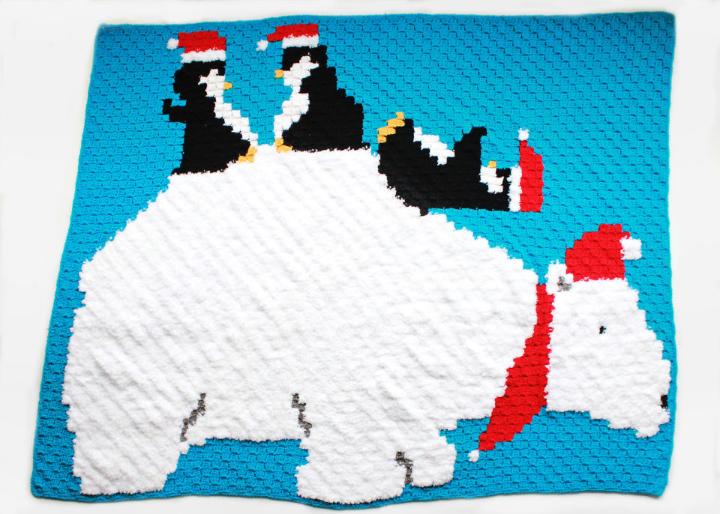 Polar Bear and Penguin C2C Crochet Graphgan
