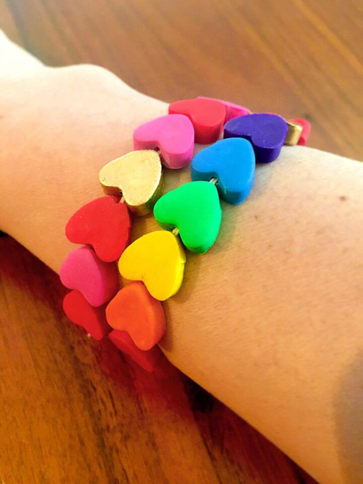 Polymer Clay Heart Bracelets