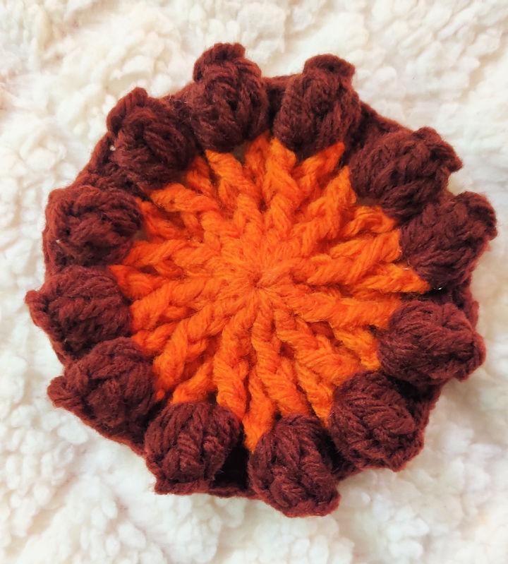 Popcorn Crochet Flower Free Pattern