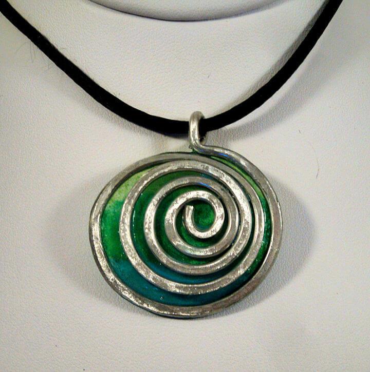 Recycled Paper Art Pendant