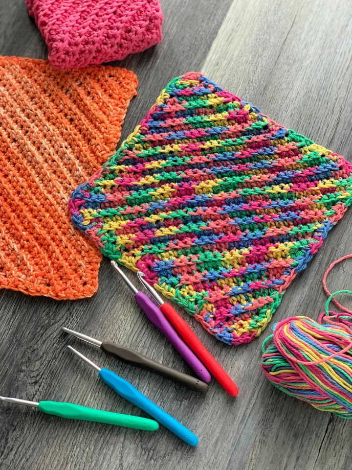 Ribbed Crochet Dishcloth