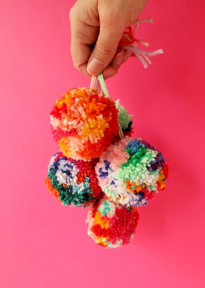 Scrap Yarn Pom Poms