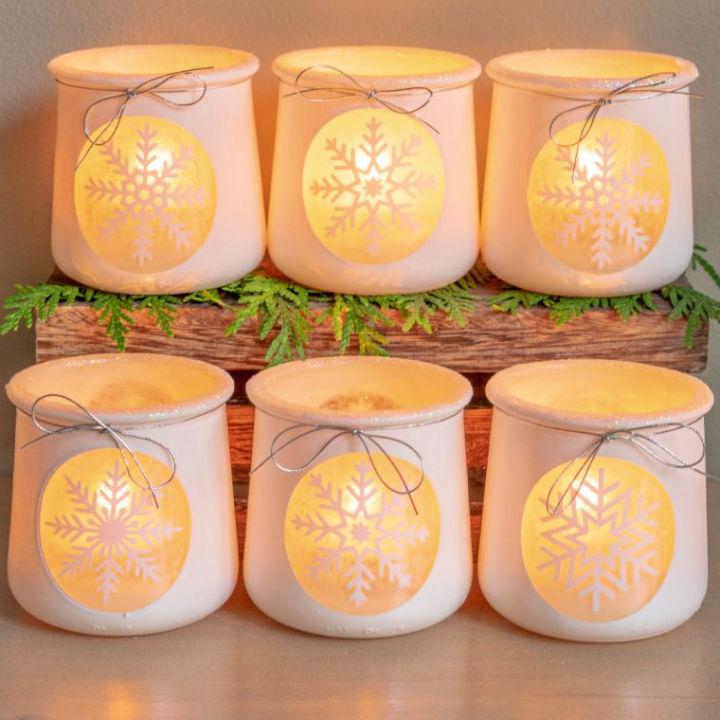 Snowflake Votives Candle Holders