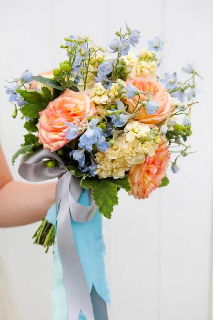 Wedding Bouquet with Long Ribbons