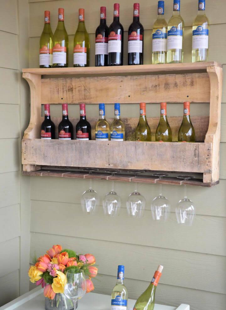 Wine Rack from a Wood Pallet
