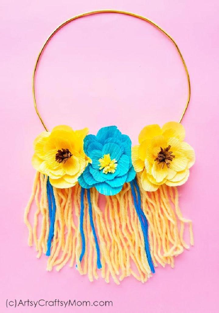 Yarn Floral Wall Hanging