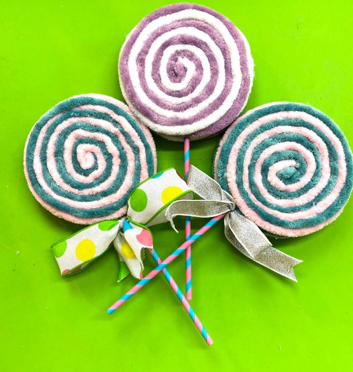 Yarn Lollipops for Kids