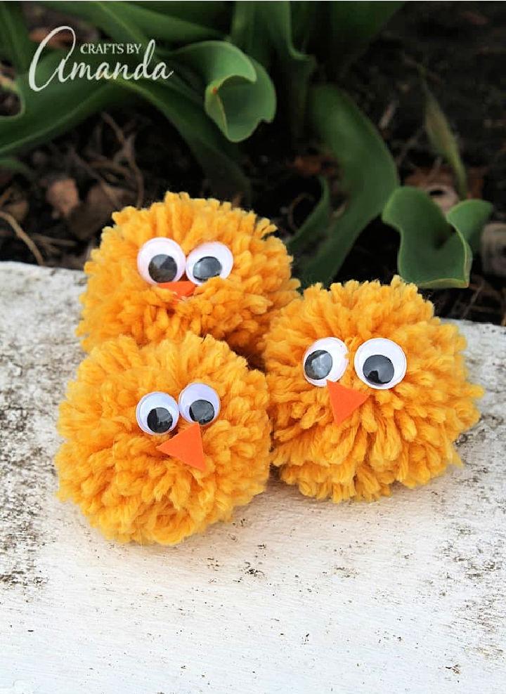 Yarn Pom Pom Chicks