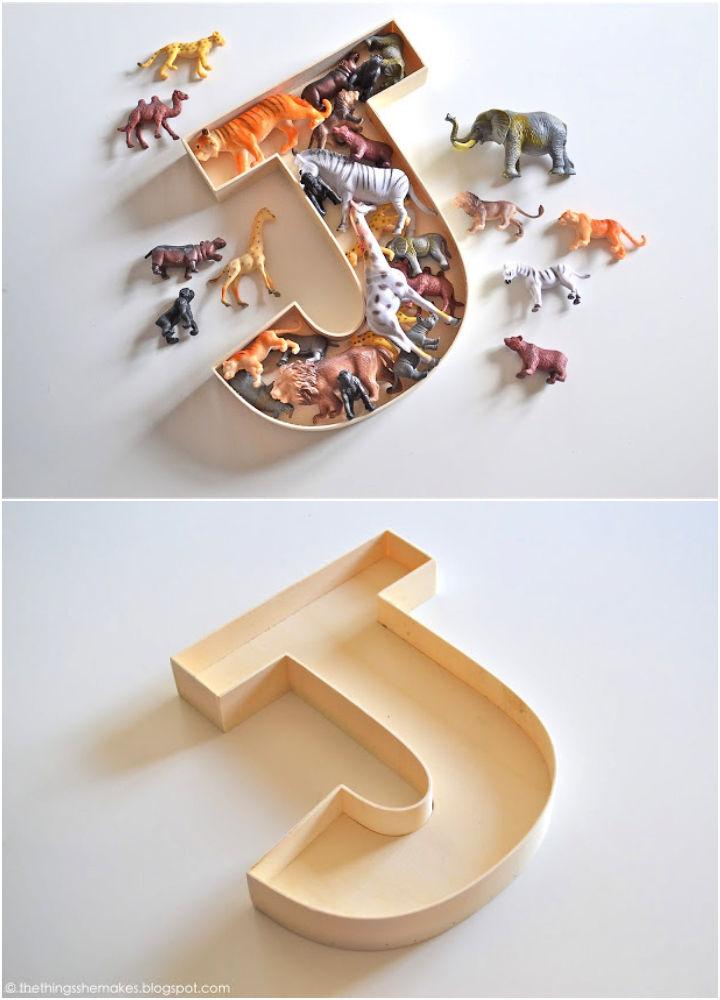 Animal Toy Filled Letter