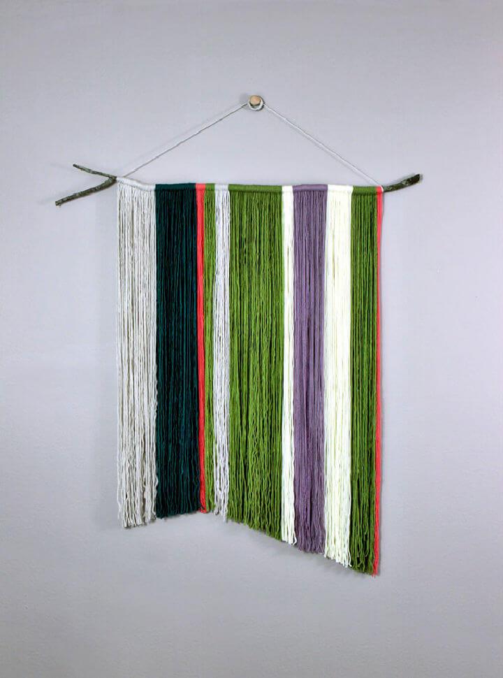 Branch and Yarn Wall Hanging