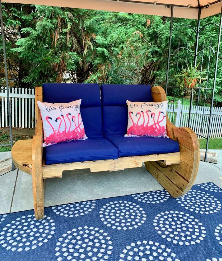 Cable Spool Pallet Bench