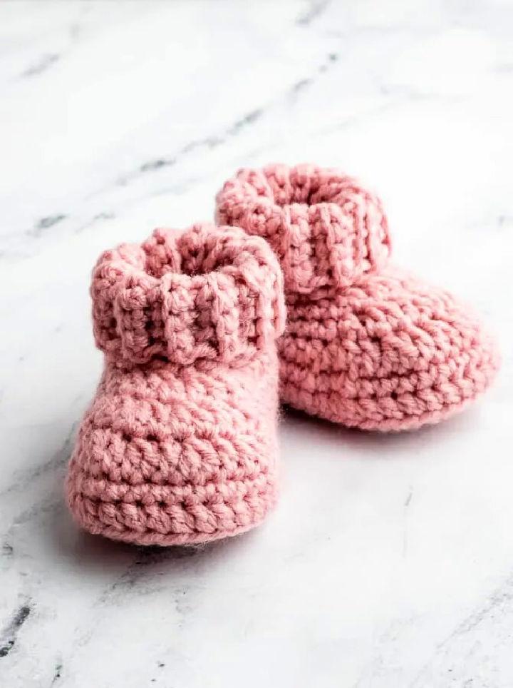 Classic Crochet Baby Booties