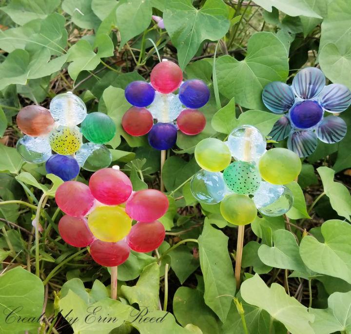 Colorful Glass Bead Flowers