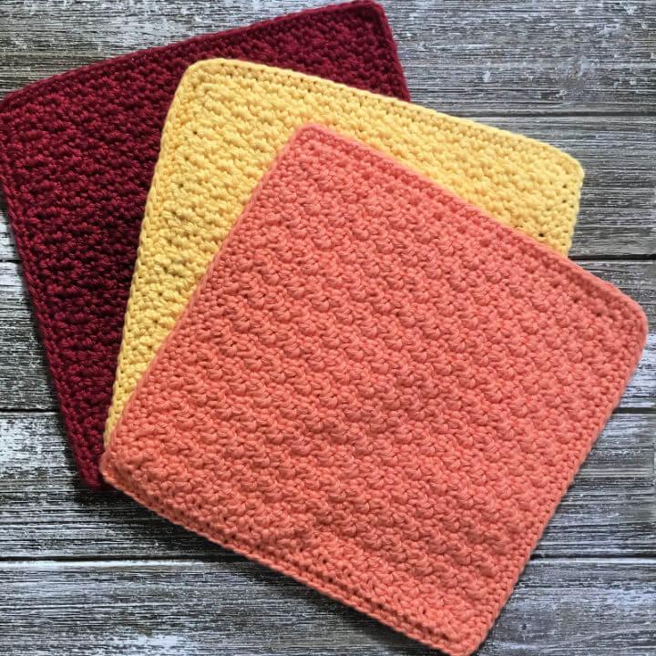 Colourful Dishcloths Crochet Pattern