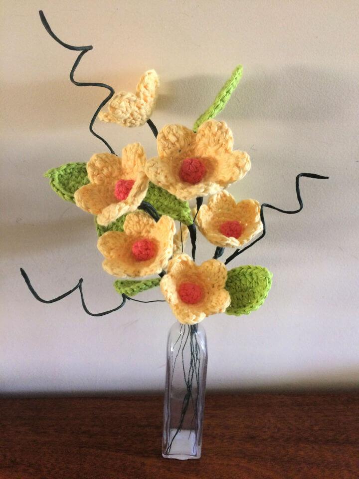 Crochet 3D Flower Bouquet