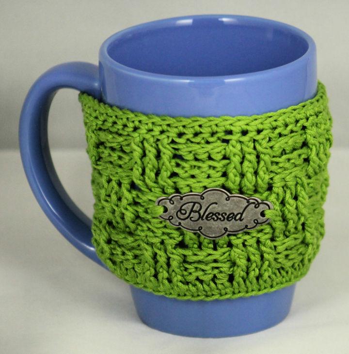 Crochet Basket Weave Mug Cozy