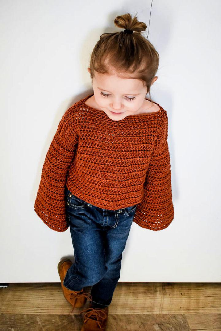 Crochet Bell Crop Sweater Pattern