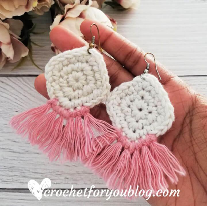 Crochet Boho Style Earrings