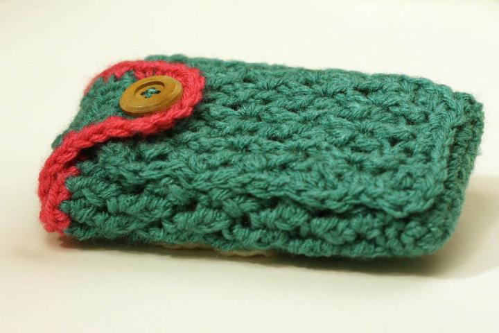 Crochet Cell Phone Case with Secret Pocket