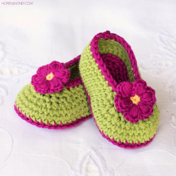 Crochet Fairy Blossom Baby Girl Booties