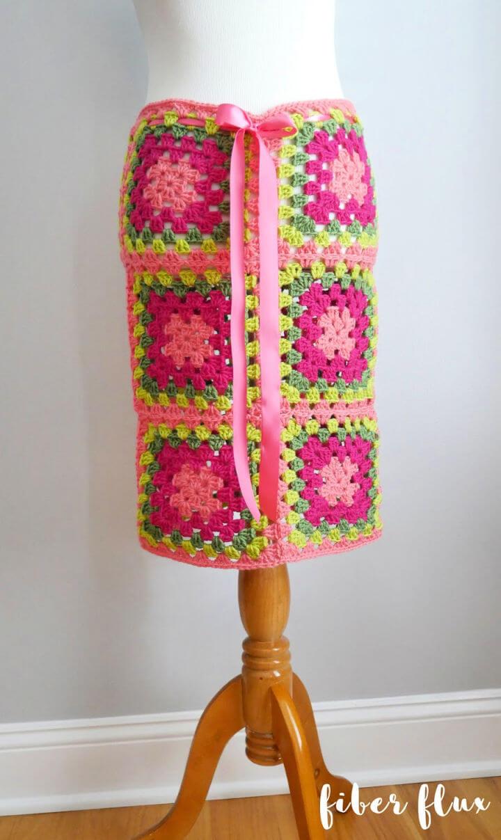 Crochet Graphic Blooms Convertible Skirt