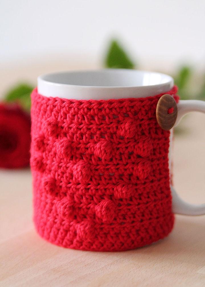 Crochet I Heart U Mug Cozy