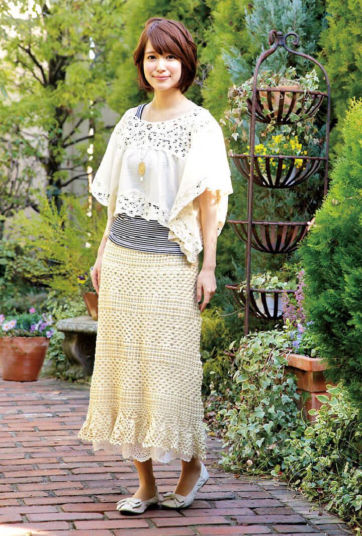 Crochet Lacy Long Skirt