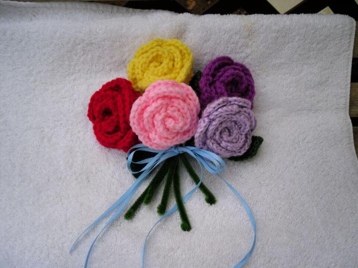 Crochet Mothers Day Flower Bouquet