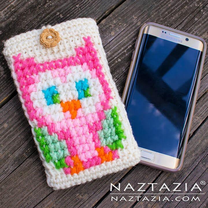 Crochet Owl Cell Phone Case