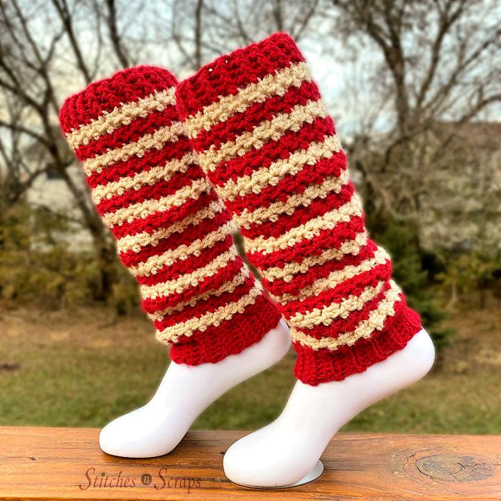 Crochet Peppermint Candy Leg Warmers