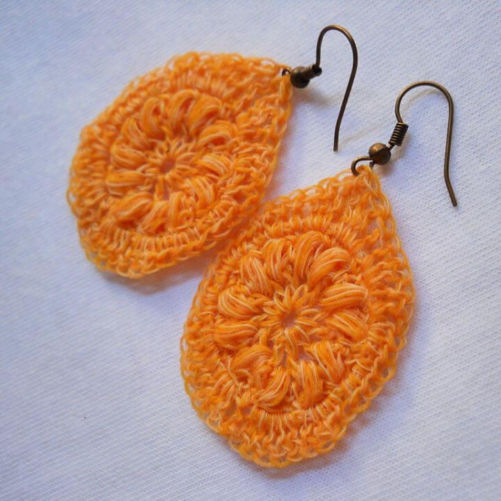 Crochet Teardrop Earrings