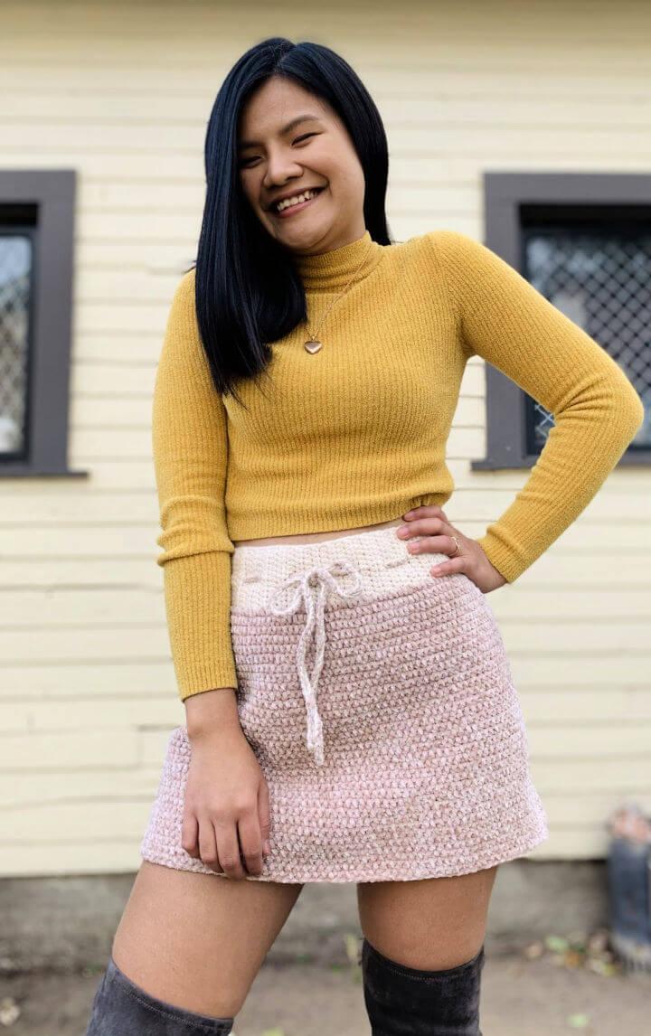 Crochet Velvet Skirt Pattern