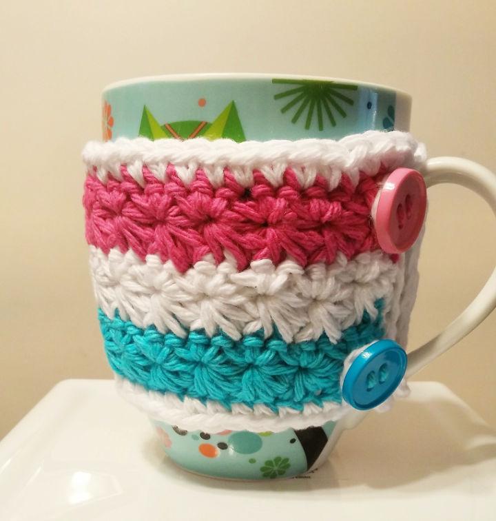 Crochet Wrapped in Stars Mug Cozy