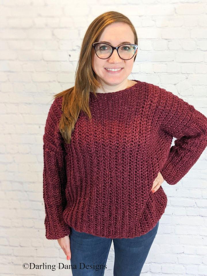 Cuddle Up Over sized Crochet Sweater