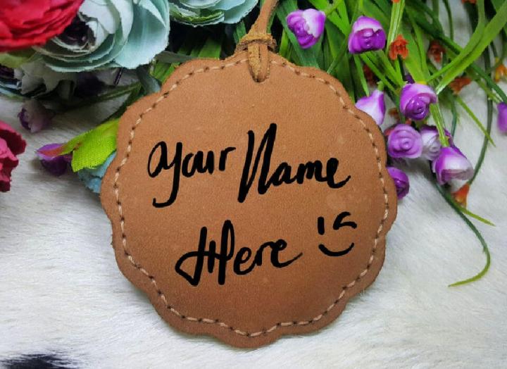 DIY Leather Name Tag
