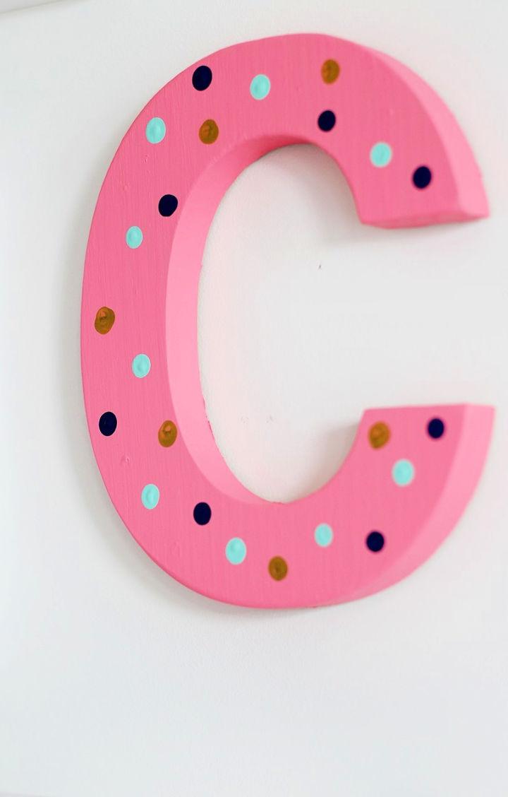 DIY Painted Wooden Letter