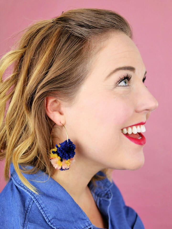 DIY Pom Pom Earrings